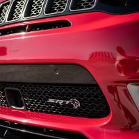 Jeep Trackhawk in red color available for rent in Los Angeles