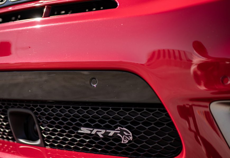 Jeep Trackhawk in red color available for rent in Los Angeles